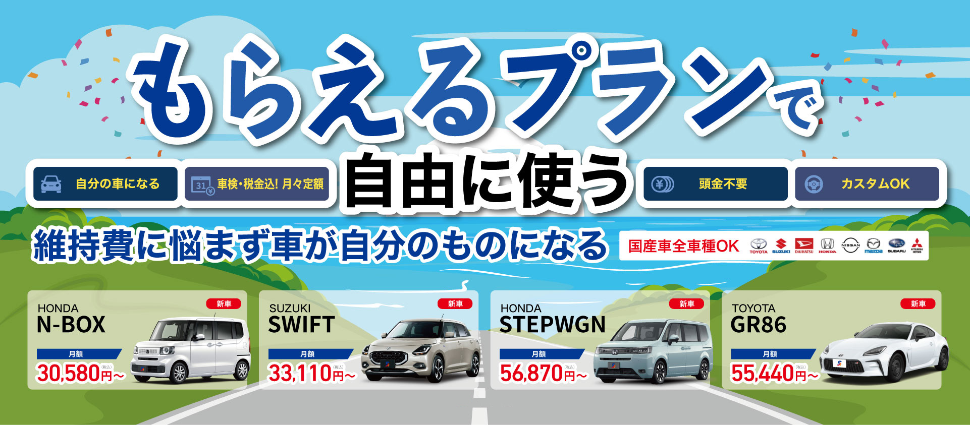 もらえるプランで自由に使う